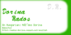 dorina mados business card